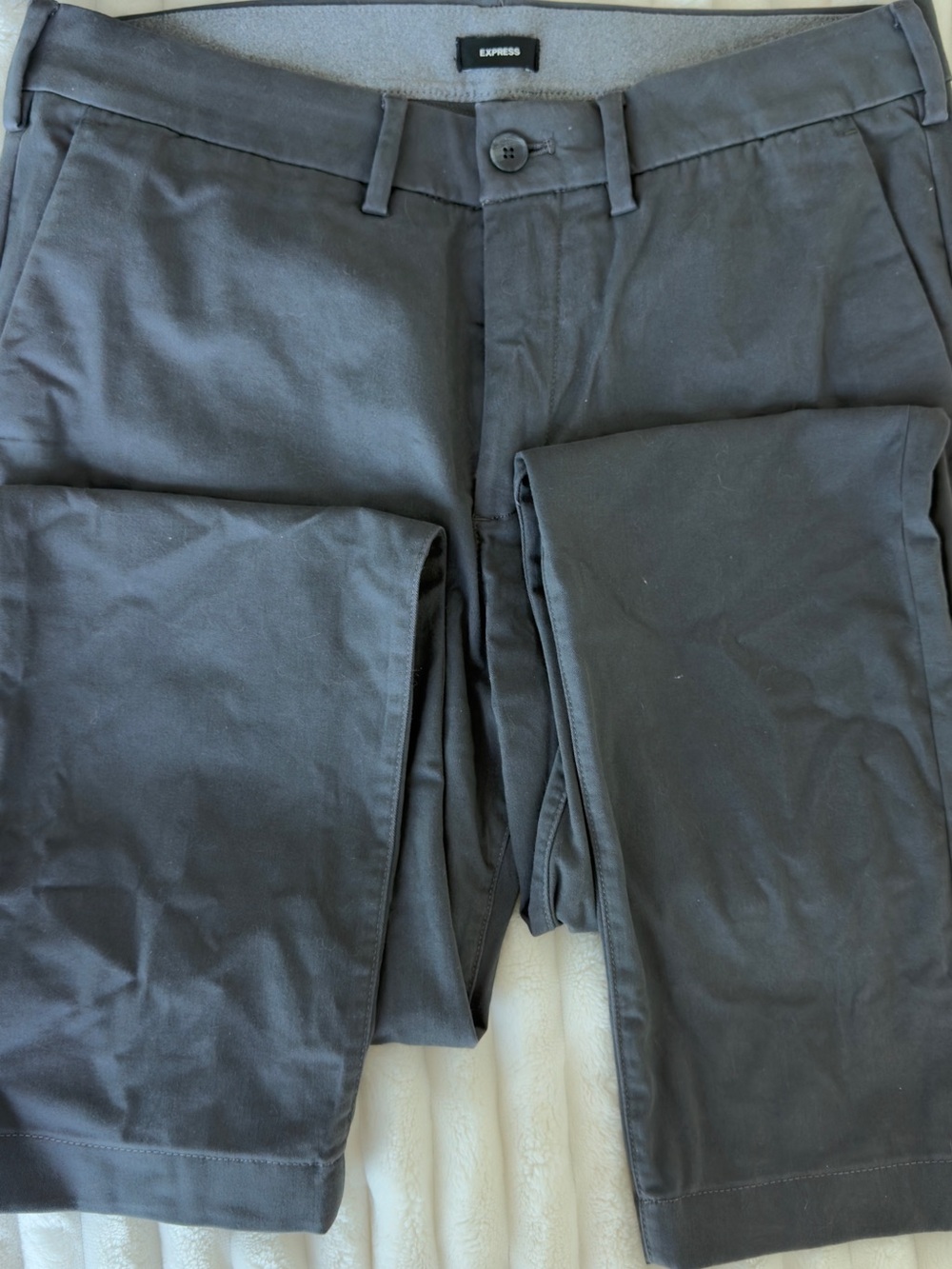 Express Men’s Charcoal Gray Chino Pants